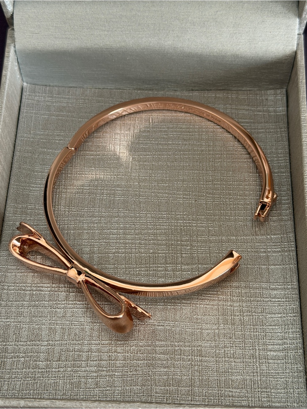Kate Spade Rose Gold Bow Bangle Bracelet and Ring - Picture 4 of 4